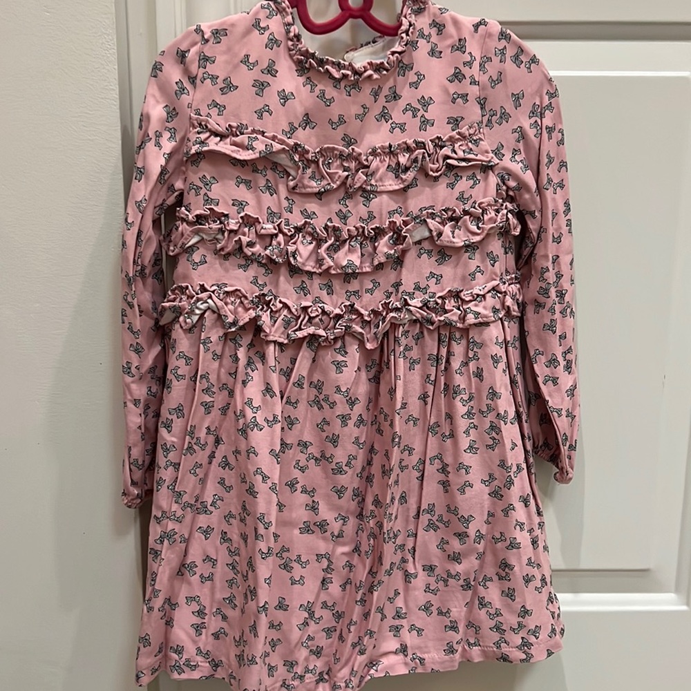 Mayoral Pink Dress with bows pattern